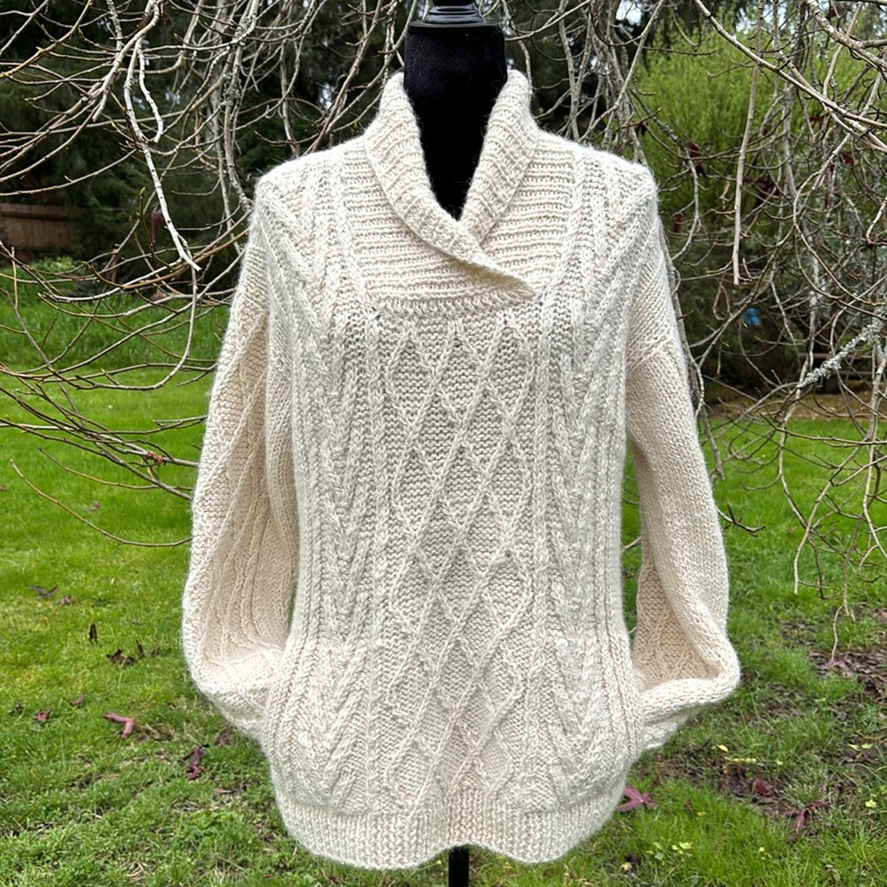 Global Village Alpaca Cable Knit Sweater